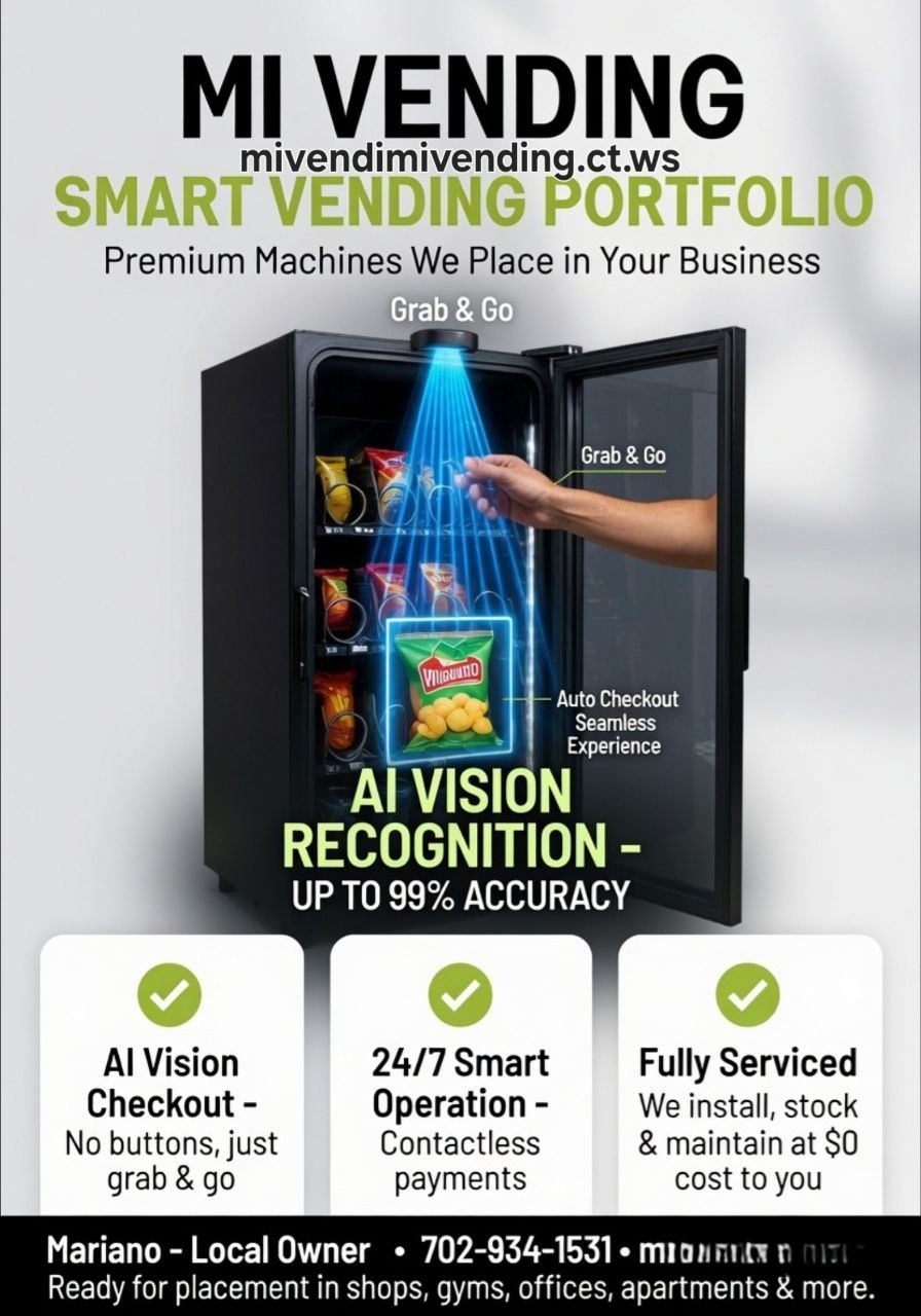 MI Vending LLC premium vending machine Las Vegas